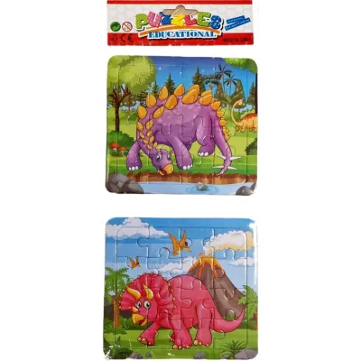 Puzzle s omaľovánkami Dino 2v1