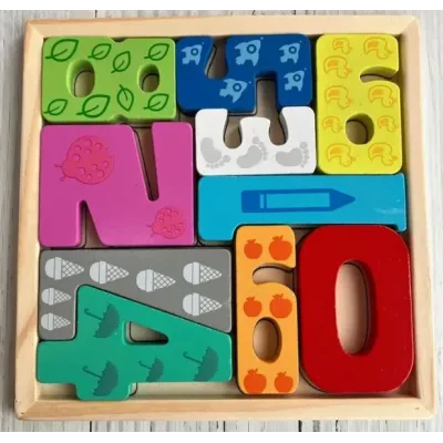 Skladačka drevená čísla 16x16cm