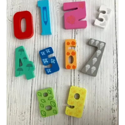 Skladačka drevená čísla 16x16cm