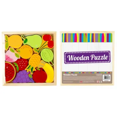 Skladačka drevená ovocie 16x16cm
