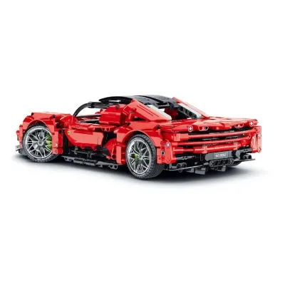 Športové auto červené mechanická stavebnica 1131 dielikov