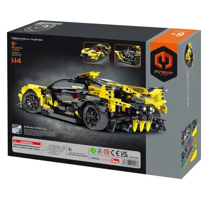 Športové auto žlté mechanická stavebnica 1103 dielikov