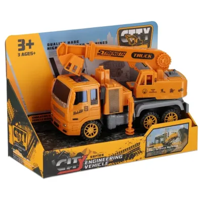 Stavebné auto so žeriavom Truck 18cm