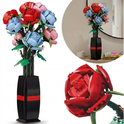 Stavebnica kvety "Scarlet Whisper" 756ks