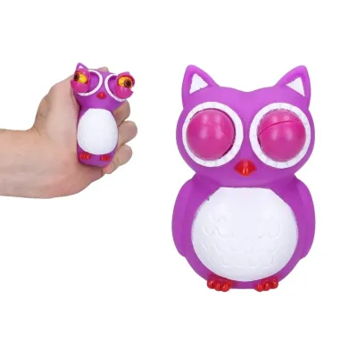 Stláčacia zvieratko sova 8cm