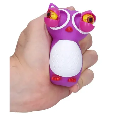 Stláčacia zvieratko sova 8cm
