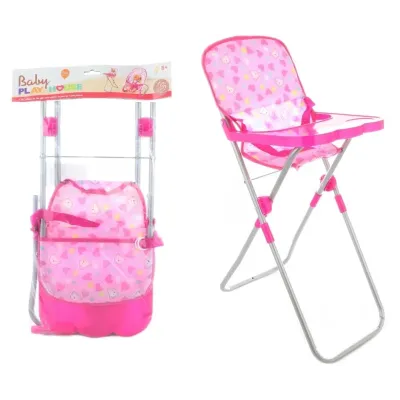 Stolička pre bábiky ružová 61cm