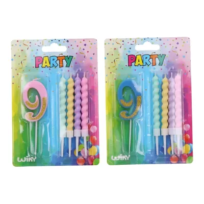 Tortová sviečka číslo:9+4sviečky