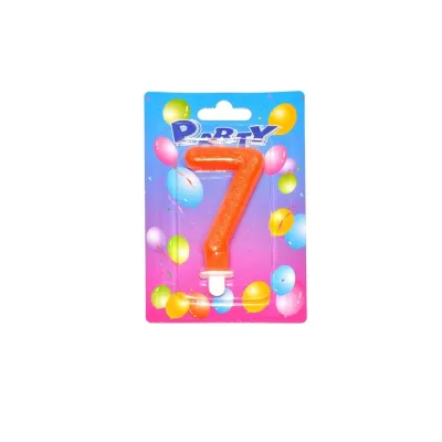 Tortová sviečka glitter č.7