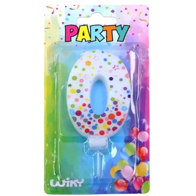 Tortová sviečka s bodkami č.0