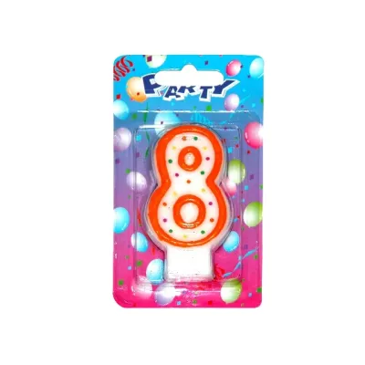 Tortová sviečka s bodkami č.8