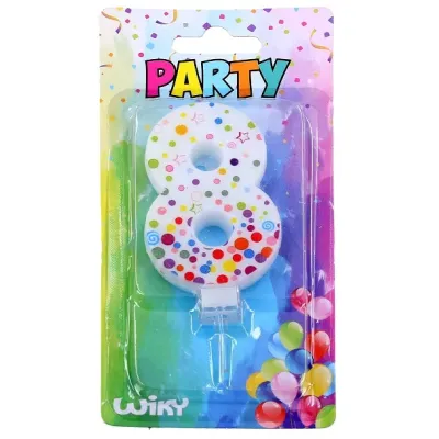 Tortová sviečka s bodkami č.8