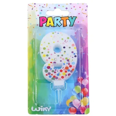 Tortová sviečka s bodkami č.9