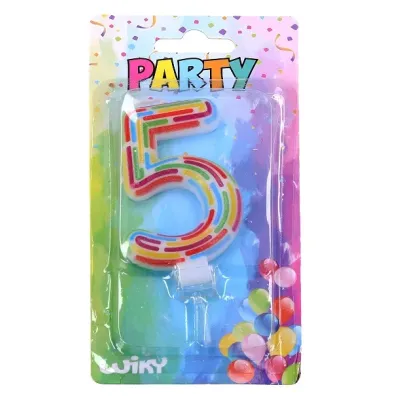 Tortová sviečka s čiarkami č.5