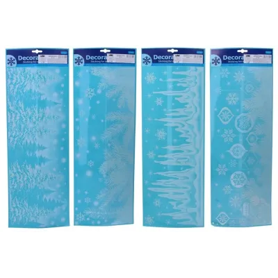 Vianočná nálepka glitrová 59x21cm