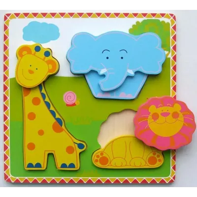 Viga Drevená vkladačka so zvieratkami safari
