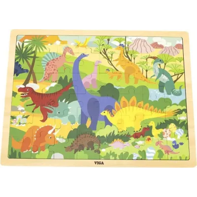 Viga Drevené puzzle Dinosaurus 48ks