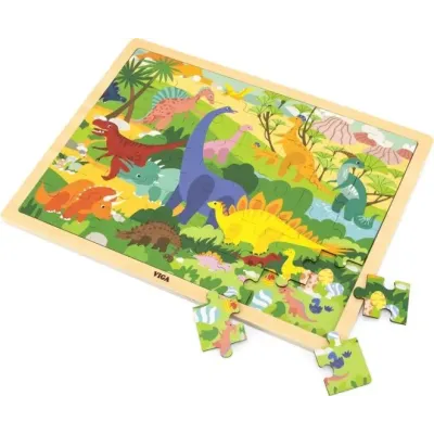 Viga Drevené puzzle Dinosaurus 48ks