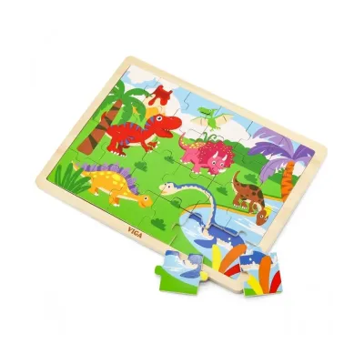Viga Drevené puzzle dinosaury 24 ks