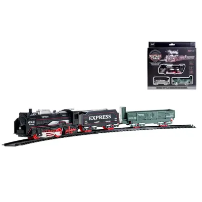 Vlak retro s vagónmi a dráhou 68cm