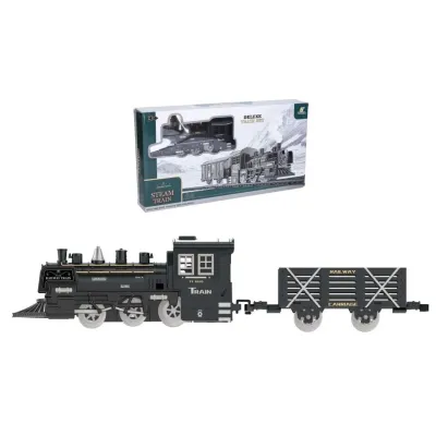 Vlak set s efektmi dráha 75x75 cm mašinka 19,5 cm