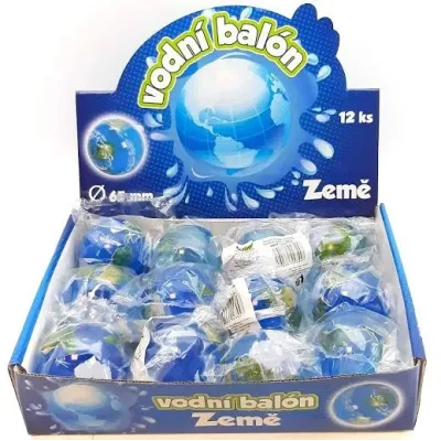 Vodná loptička zemeguľa 6cm