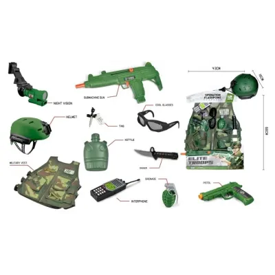 Vojenská sada s prilbou