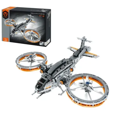 Vrtuľník mechanická stavebnica 817 dielikov