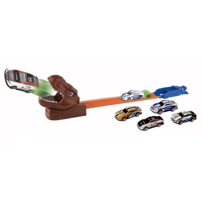 Vystreľovacia dráha 45cm dino so 4 autami