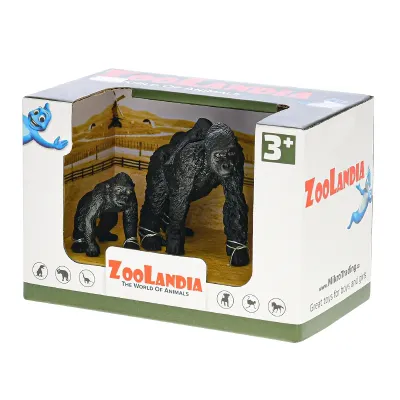 Zoolandia gorila s mláďaťom 5,5-10,5cm 2druhy v krabičke