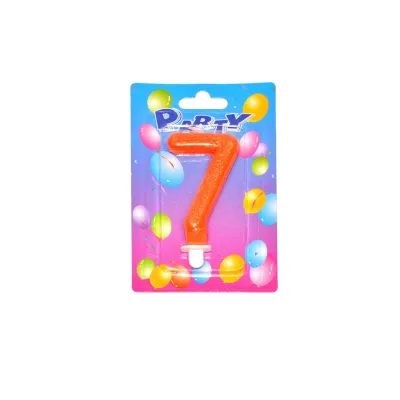 Tortová sviečka glitter č.7