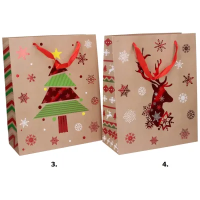 Vianočná darčeková taška 32x26x10cm - náhodný