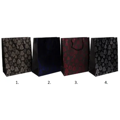 Vianočná darčeková taška 33x12,5x23,5cm - náhodný