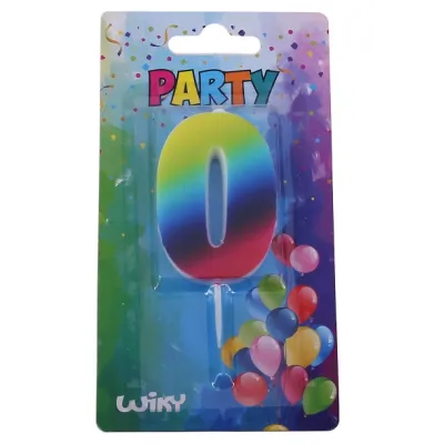 Tortová sviečka dúhová č.0