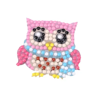 Kreatívny set diamond samolepky Sovy 6ks