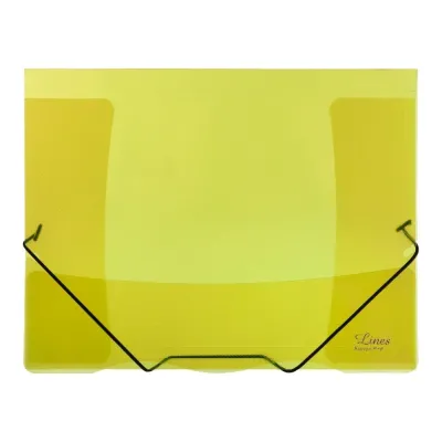 Odkladacie mapy A4 s gumou PP 253 priehľadné žlté