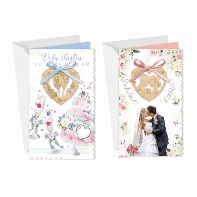 Pohľadnica H - ručná dekorácia