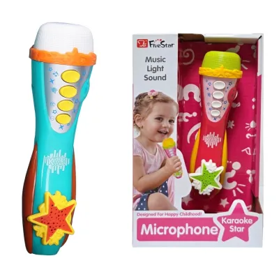 Mikrofón s efektmi 19cm - modrá