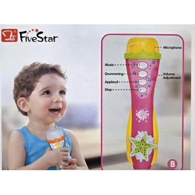 Mikrofón s efektmi 19cm - modrá