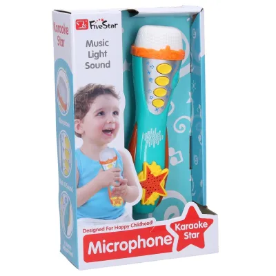 Mikrofón s efektmi 19cm - modrá