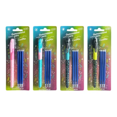 Pero gumovacie guľôčkové CONCORDE CoolMix, 0,7mm + 3ks tuha