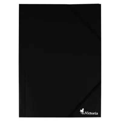Odkladacie mapy A4 s gumičkou PP 253 neprieh čierne VICTORIA