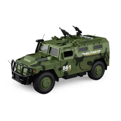 Auto vojenské s efektmi 1:16 25,5cm
