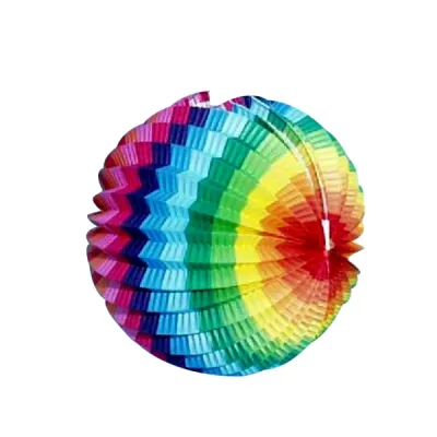 Dúhový lampion guľa 15cm