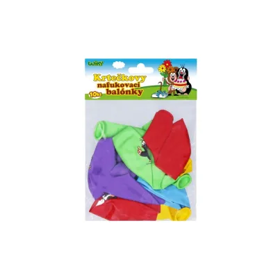 Balón nafukovací Krtko 30cm,10ks,5motívov