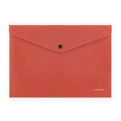 Obal PP zapínací A4 VERDE tehlový