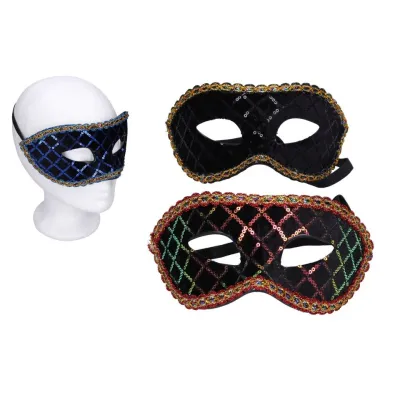 Karnevalový doplnok Škraboška 25,5x9cm - žltá