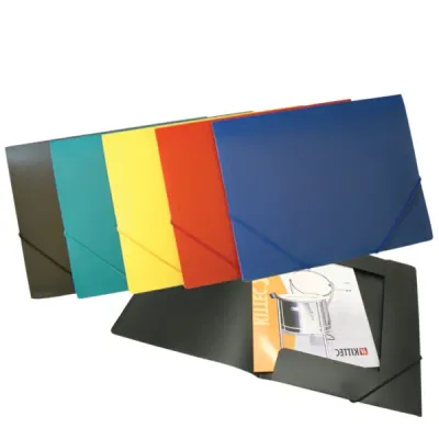 Odkladacie mapy A4 s gumičkou PP 253 neprieh žlté