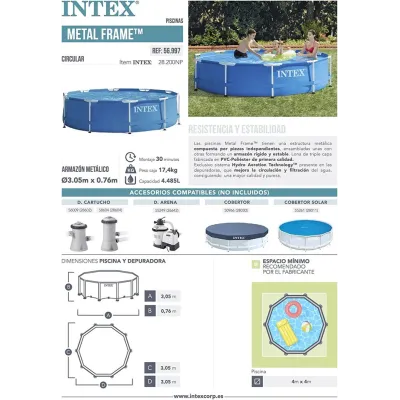 Intex 28200 Bazén Metal Frame Pool 305x76cm