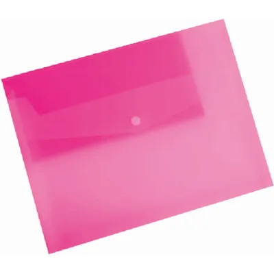 Obal PP zapínací A4 OPALINE rozšírený priehľadný červený